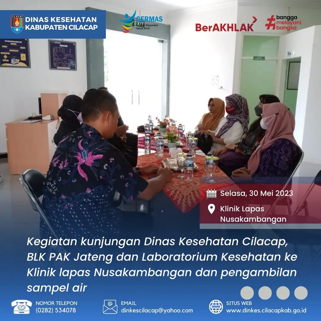 Kunjungan Dinas Kesehatan Cilacap, BLK PAK Jateng dan Labkes ke Klinik Nusakambangan