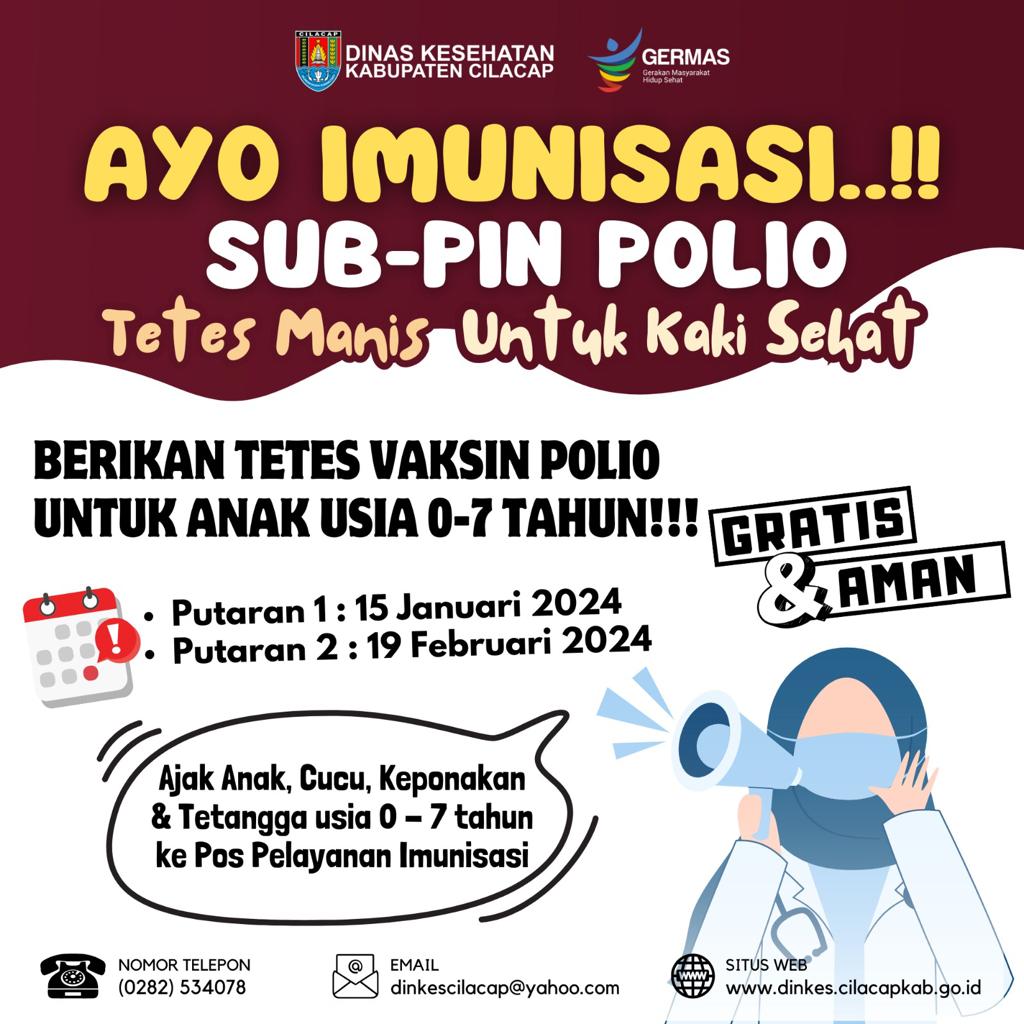 Ayo Imunisasi !! SUB-PIN POLIO Tetes manis Untuk Kaki Sehat